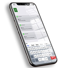 Apple iPhone X用強化ガラス フル液晶保護フィルム F17 アップル ブラック
