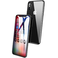 Apple iPhone X用強化ガラス フル液晶保護フィルム F10 アップル ブラック