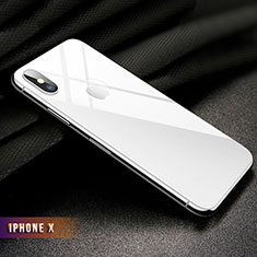 Apple iPhone X用強化ガラス 背面保護フィルム B02 アップル ホワイト