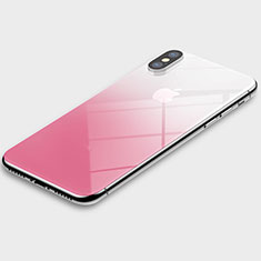 Apple iPhone X用背面保護フィルム 背面フィルム グラデーション アップル ピンク