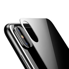 Apple iPhone X用強化ガラス 背面保護フィルム アップル ブラック