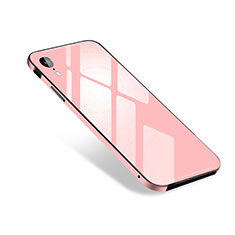 Apple iPhone XR用ケース 高級感 手触り良い アルミメタル 製の金属製 カバー M01 アップル ピンク
