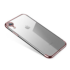 Apple iPhone XR用極薄ソフトケース シリコンケース 耐衝撃 全面保護 クリア透明 H01 アップル ローズゴールド