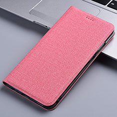 Apple iPhone XR用手帳型 布 スタンド H12P アップル ピンク