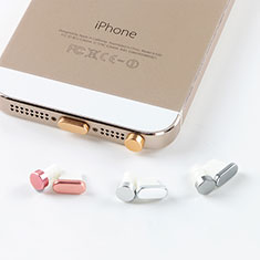 Apple iPhone XR用アンチ ダスト プラグ キャップ ストッパー Lightning USB J05 アップル ローズゴールド