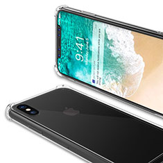 Apple iPhone Xs用極薄ソフトケース シリコンケース 耐衝撃 全面保護 クリア透明 T01 アップル クリア