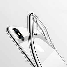 Apple iPhone Xs用極薄ソフトケース シリコンケース 耐衝撃 全面保護 クリア透明 T27 アップル クリア