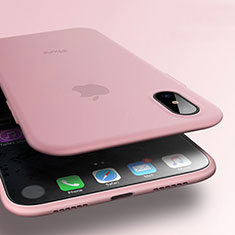 Apple iPhone Xs用極薄ソフトケース シリコンケース 耐衝撃 全面保護 S07 アップル ピンク