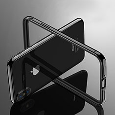 Apple iPhone Xs用ケース 高級感 手触り良い アルミメタル 製の金属製 バンパー アップル ブラック