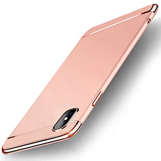 Apple iPhone Xs用ケース 高級感 手触り良い メタル兼プラスチック バンパー M05 アップル ローズゴールド