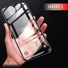 Apple iPhone Xs用強化ガラス フル液晶保護フィルム F22 アップル ブラック