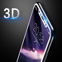 Apple iPhone Xs用強化ガラス 液晶保護フィルム 3D アップル ホワイト