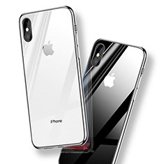 Apple iPhone Xs Max用ハイブリットバンパーケース クリア透明 プラスチック 鏡面 アップル クリア