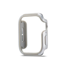 Apple iWatch 5 40mm用ケース 高級感 手触り良い アルミメタル 製の金属製 バンパー カバー アップル シルバー