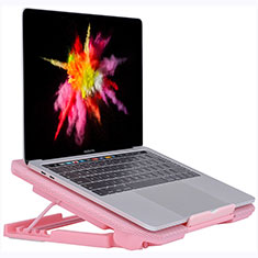 Apple MacBook Air 13 インチ (2020)用ノートブックホルダー クーラー 冷却パッド ファン ラップトップスタンド 9インチ〜16インチ M16 アップル ピンク