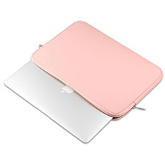 Apple MacBook Pro 13 インチ用高品質ソフトレザーポーチバッグ ケース イヤホンを指したまま L16 アップル ピンク