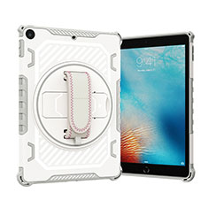 Apple New iPad 9.7 (2017)用ハイブリットバンパーケース スタンド プラスチック 兼シリコーン カバー L07 アップル グレー