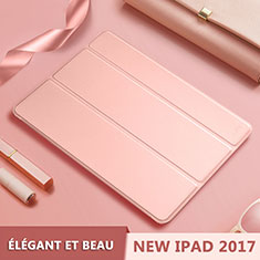 Apple New iPad 9.7 (2018)用手帳型 レザーケース スタンド L10 アップル ローズゴールド
