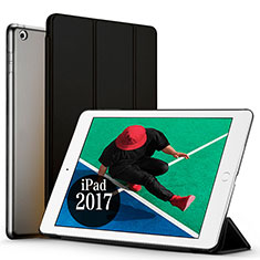 Apple New iPad Pro 9.7 (2017)用手帳型 レザーケース スタンド アップル ブラック