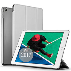 Apple New iPad Pro 9.7 (2017)用手帳型 レザーケース スタンド アップル シルバー