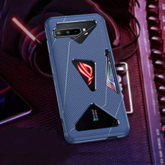 Asus ROG Phone 3用極薄ソフトケース シリコンケース 耐衝撃 全面保護 ZJ1 Asus ネイビー