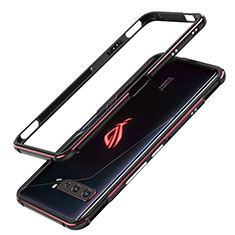 Asus ROG Phone 3 Strix ZS661KS用ケース 高級感 手触り良い アルミメタル 製の金属製 バンパー カバー JZ1 Asus レッド・ブラック