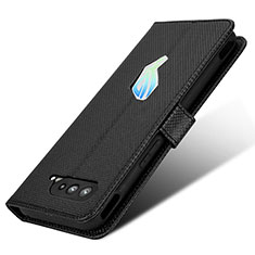 Asus ROG Phone 5 Pro用手帳型 レザーケース スタンド カバー BY1 Asus ブラック