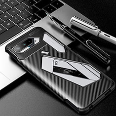 Asus ROG Phone 5 Pro用シリコンケース ソフトタッチラバー ツイル カバー S01 Asus ブラック