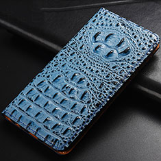 Asus ROG Phone 5 Ultimate用手帳型 レザーケース スタンド カバー H01P Asus ブルー