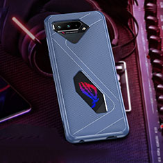 Asus ROG Phone 5 Ultimate用極薄ソフトケース シリコンケース 耐衝撃 全面保護 ZJ1 Asus ネイビー