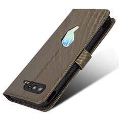 Asus ROG Phone 5s用手帳型 レザーケース スタンド カバー BY1 Asus ブラウン