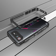 Asus ROG Phone 6用ケース 高級感 手触り良い アルミメタル 製の金属製 バンパー カバー Asus シルバー・ブラック