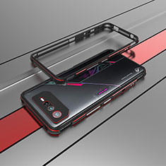 Asus ROG Phone 6用ケース 高級感 手触り良い アルミメタル 製の金属製 バンパー カバー Asus レッド・ブラック