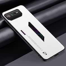 Asus ROG Phone 6用ケース 高級感 手触り良いレザー柄 S02 Asus ホワイト
