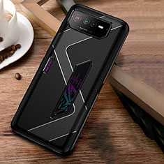 Asus ROG Phone 6 Pro用極薄ソフトケース シリコンケース 耐衝撃 全面保護 ZJ1 Asus ブラック