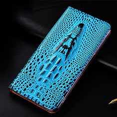 Asus ROG Phone 7用手帳型 レザーケース スタンド カバー H03P Asus ブルー