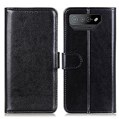 Asus ROG Phone 7用手帳型 レザーケース スタンド カバー M07L Asus ブラック