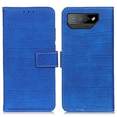 Asus ROG Phone 7 Pro用手帳型 レザーケース スタンド カバー K07Z Asus ネイビー