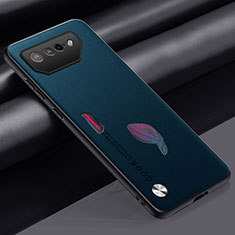 Asus ROG Phone 7 Ultimate用ケース 高級感 手触り良いレザー柄 S02 Asus ネイビー