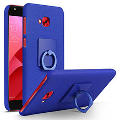 Asus Zenfone 4 Selfie Pro用ハードケース カバー プラスチック アンド指輪 Asus ネイビー