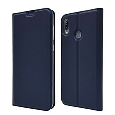 Asus Zenfone Max M2 ZB633KL用手帳型 レザーケース スタンド カバー Asus ネイビー