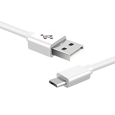 Wiko Tommy 2 Plus用USB 2.0ケーブル 充電ケーブルAndroidユニバーサル A02 ホワイト