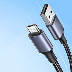 Oppo A2 5G用USB 2.0ケーブル 充電ケーブルAndroidユニバーサル 2A H01 グレー