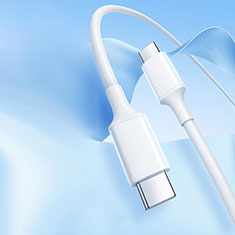 Huawei Matebook X Pro 2020用Type-C USB-C to Type-C USB-C アクティブ変換ケーブルアダプタ 60W H05 ホワイト
