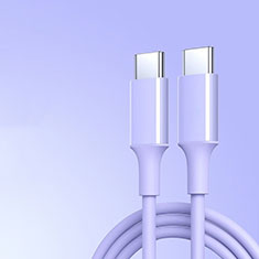Apple MacBook Air 13用Type-C USB-C to Type-C USB-C アクティブ変換ケーブルアダプタ 60W H05 パープル