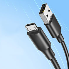 Oppo A2x 5G用USB 2.0ケーブル 充電ケーブルAndroidユニバーサル 2A H03 ブラック
