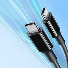 Huawei Matebook E 12用Type-C USB-C to Type-C USB-C アクティブ変換ケーブルアダプタ 100W H05 ブラック