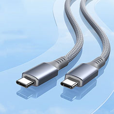 Type-C USB-C to Type-C USB-C アクティブ変換ケーブルアダプタ 100W H06 ダークグレー