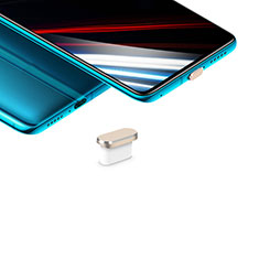 Samsung Galaxy Z Fold2 5G用アンチ ダスト プラグ キャップ ストッパー USB-C Android Type-Cユニバーサル H02 ゴールド