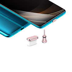 Samsung Galaxy J5 2017 SM-J750F用アンチ ダスト プラグ キャップ ストッパー USB-C Android Type-Cユニバーサル H03 ローズゴールド